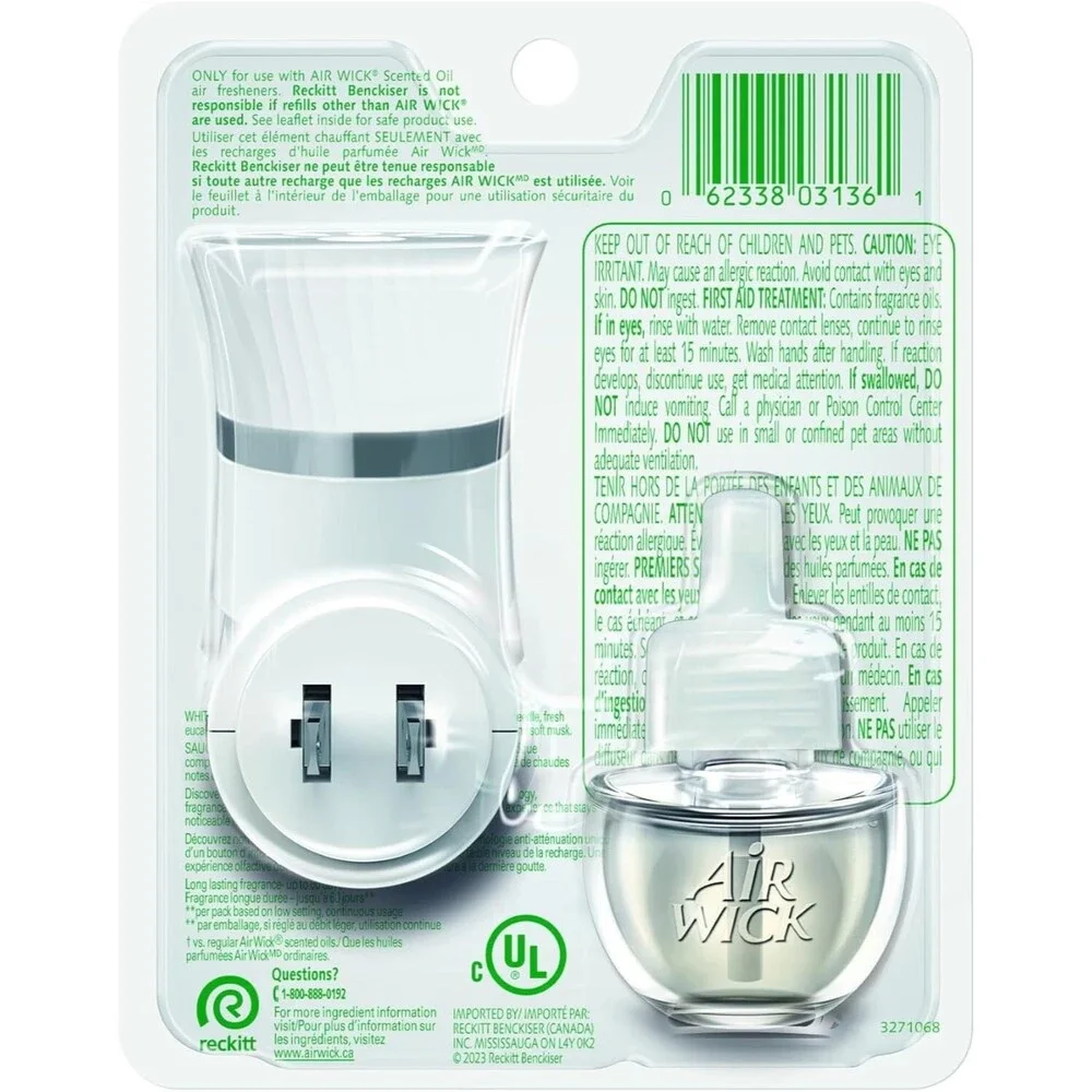 Air Wick Vibrant Scented Oil Plug-In Warmers – White Sage & Mahogany (2-Pack)